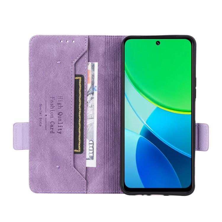 For vivo Y19s Magnetic Clasp Leather Phone Case