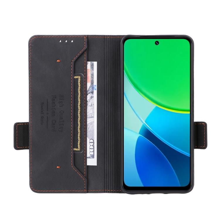 For vivo Y19s Magnetic Clasp Leather Phone Case