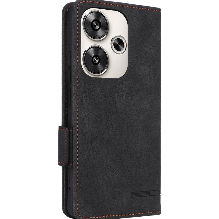 For Redmi Turbo 3 Magnetic Clasp Leather Phone Case