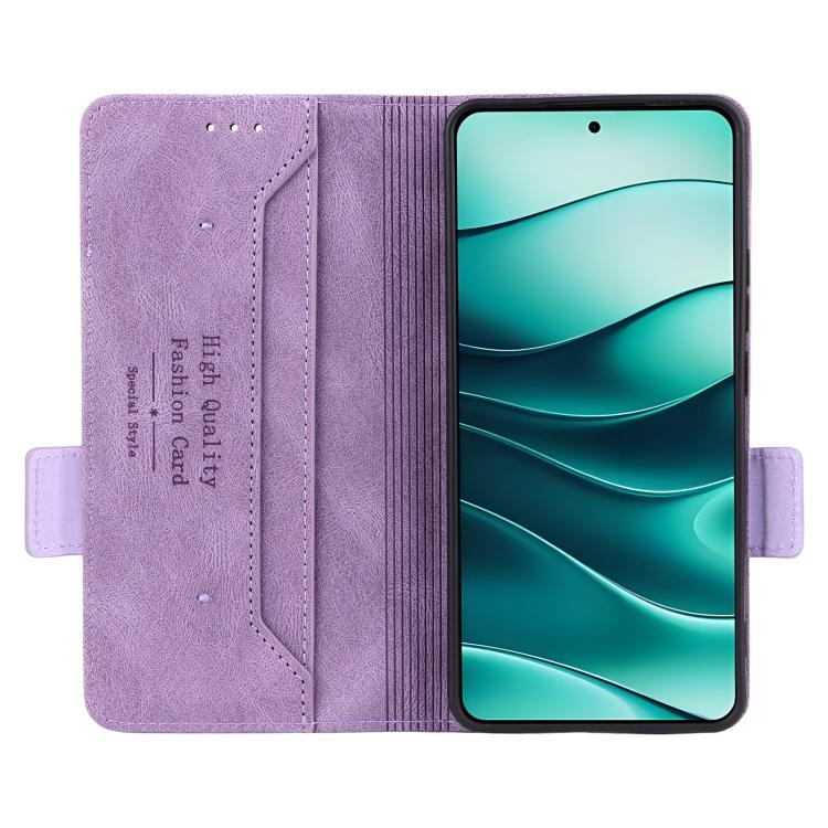 For Xiaomi Poco M7 Pro 5G / Redmi Note 14 5G Magnetic Clasp Leather Phone Case