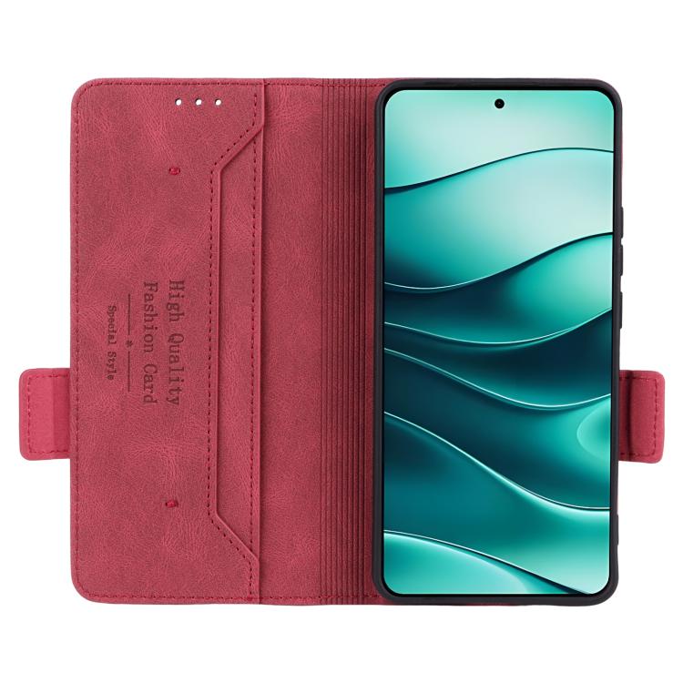 For Xiaomi Poco M7 Pro 5G / Redmi Note 14 5G Magnetic Clasp Leather Phone Case