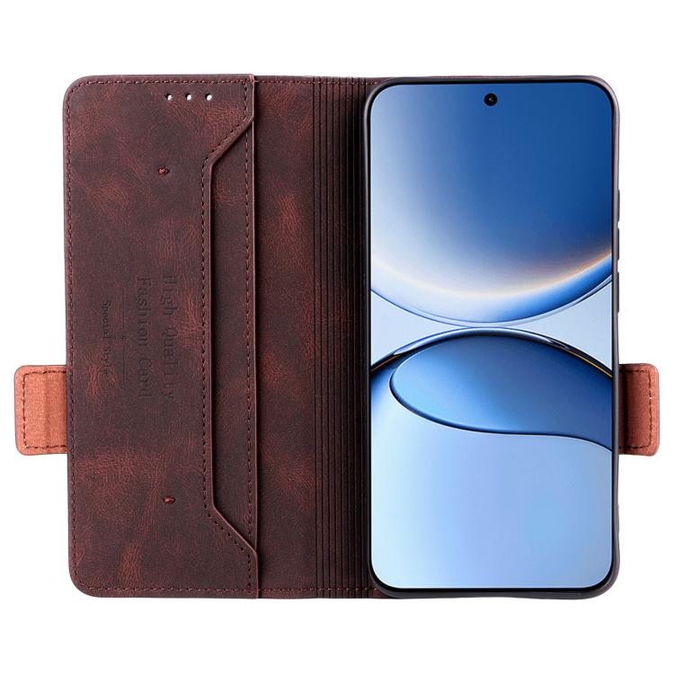 For Xiaomi Poco F7 / Redmi Turbo 4 Pro Magnetic Clasp Leather Phone Case