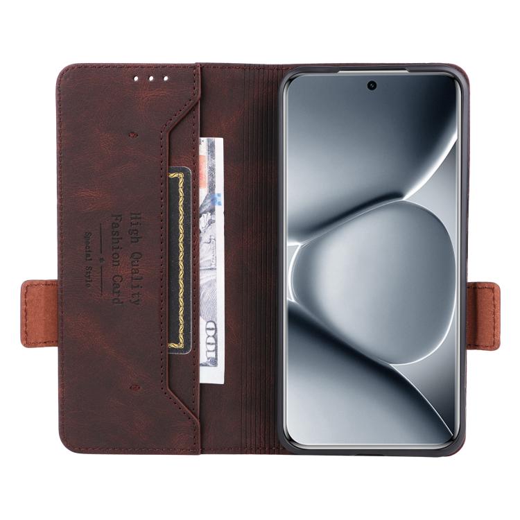 For Redmi Note 15 Pro+ 5G 163.3mm / Poco M8 Pro 5G Magnetic Clasp Leather Phone Case