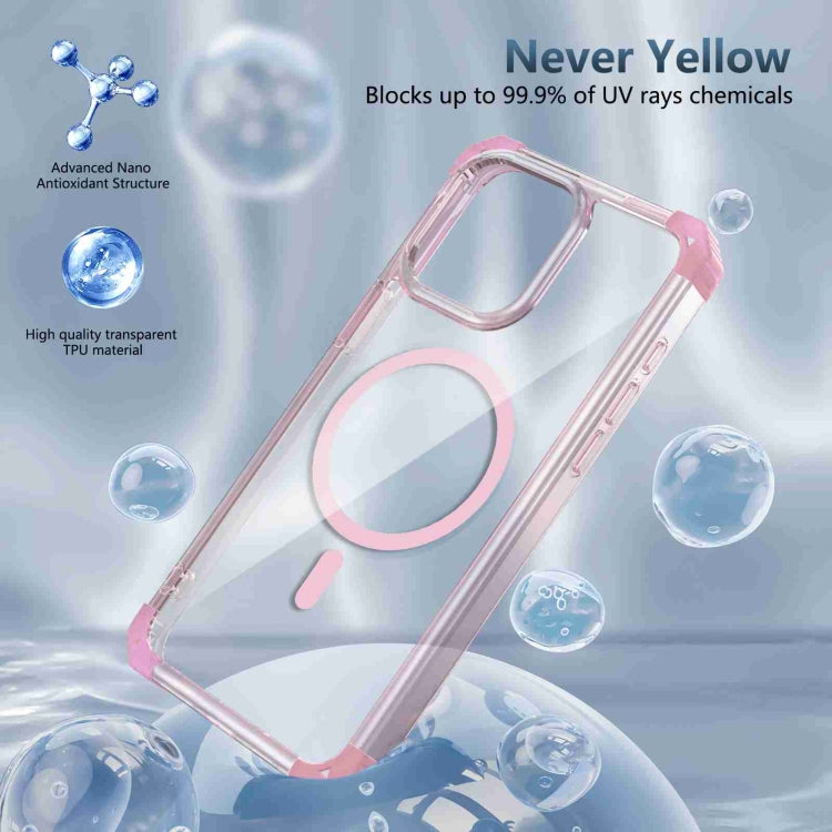 For iPhone 15 Transparent MagSafe Magnetic Phone Case