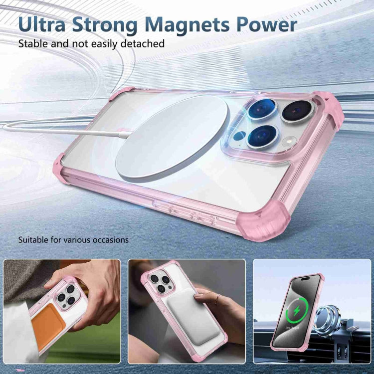 For iPhone 15 Plus Transparent MagSafe Magnetic Phone Case