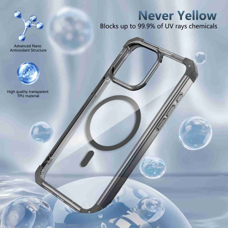 For iPhone 15 Plus Transparent MagSafe Magnetic Phone Case