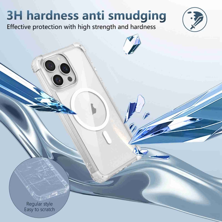 For iPhone 15 Plus Transparent MagSafe Magnetic Phone Case