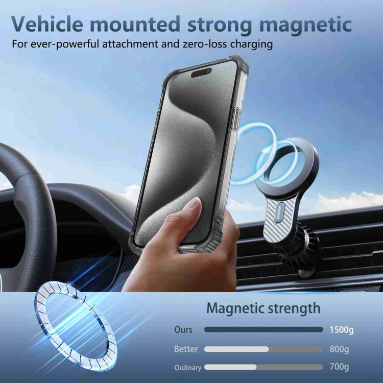 For iPhone 15 Pro Transparent MagSafe Magnetic Phone Case