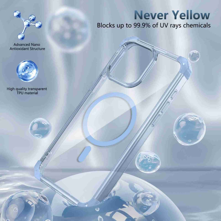 For iPhone 15 Pro Transparent MagSafe Magnetic Phone Case