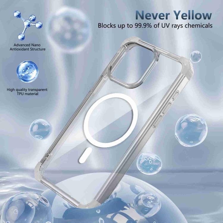 For iPhone 15 Pro Transparent MagSafe Magnetic Phone Case