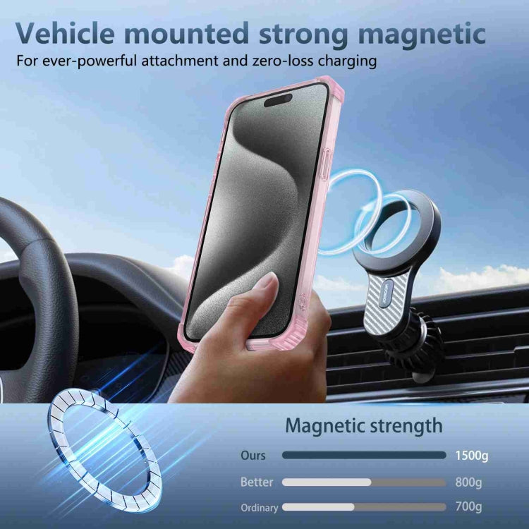 For iPhone 15 Pro Max Transparent MagSafe Magnetic Phone Case