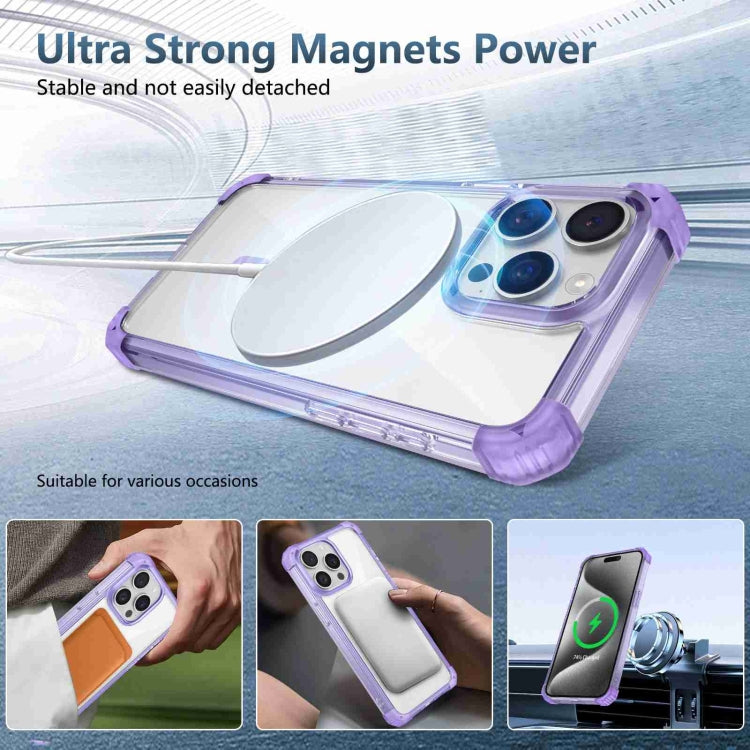 For iPhone 15 Pro Max Transparent MagSafe Magnetic Phone Case