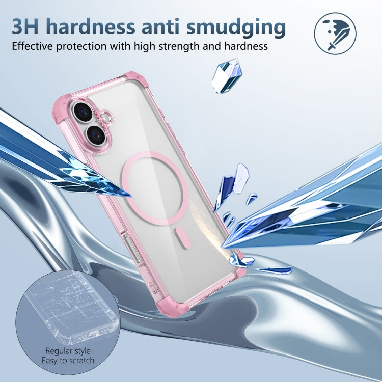 For iPhone 16 Transparent MagSafe Magnetic Phone Case