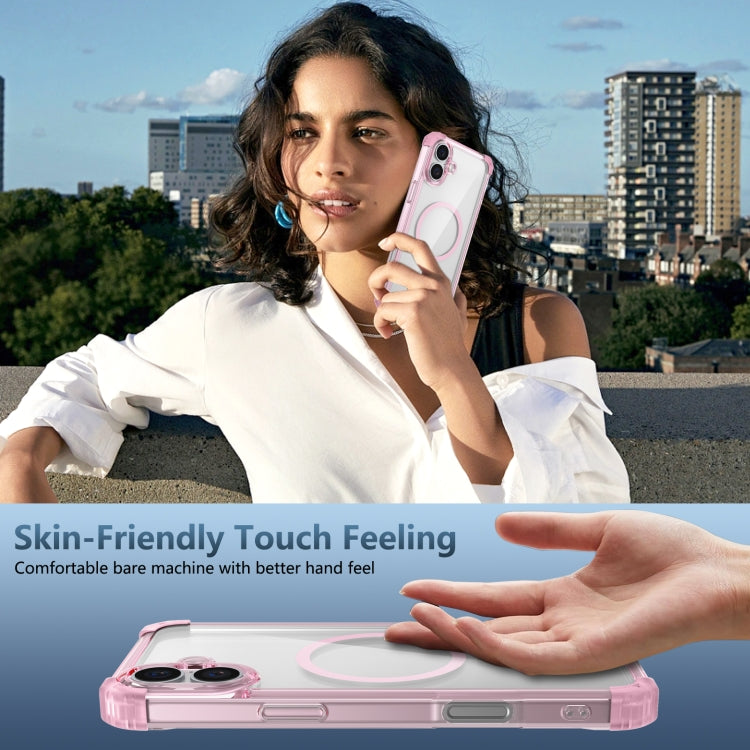 For iPhone 16 Transparent MagSafe Magnetic Phone Case