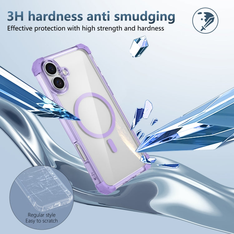 For iPhone 16 Transparent MagSafe Magnetic Phone Case