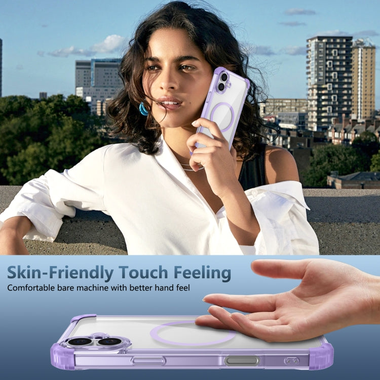 For iPhone 16 Transparent MagSafe Magnetic Phone Case