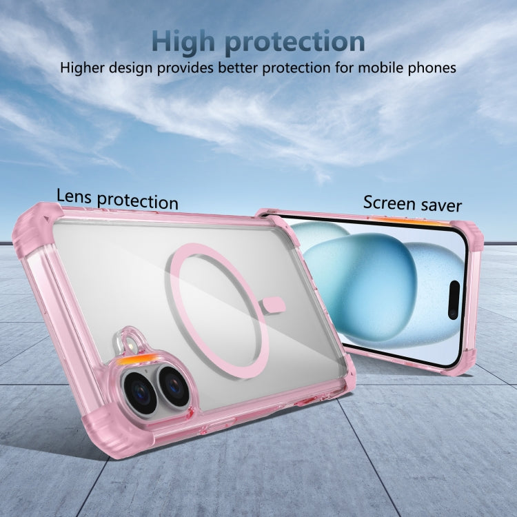 For iPhone 16 Plus Transparent MagSafe Magnetic Phone Case