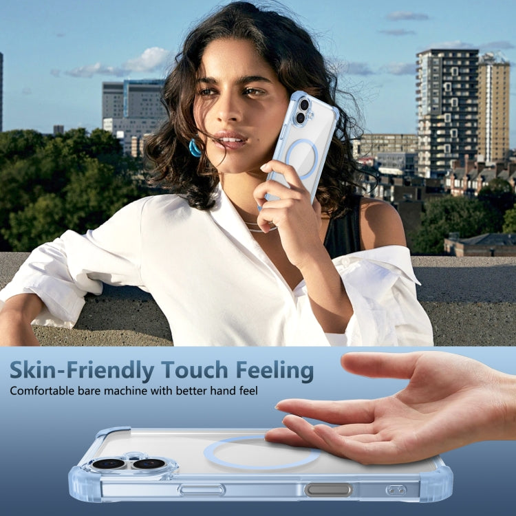 For iPhone 16 Plus Transparent MagSafe Magnetic Phone Case