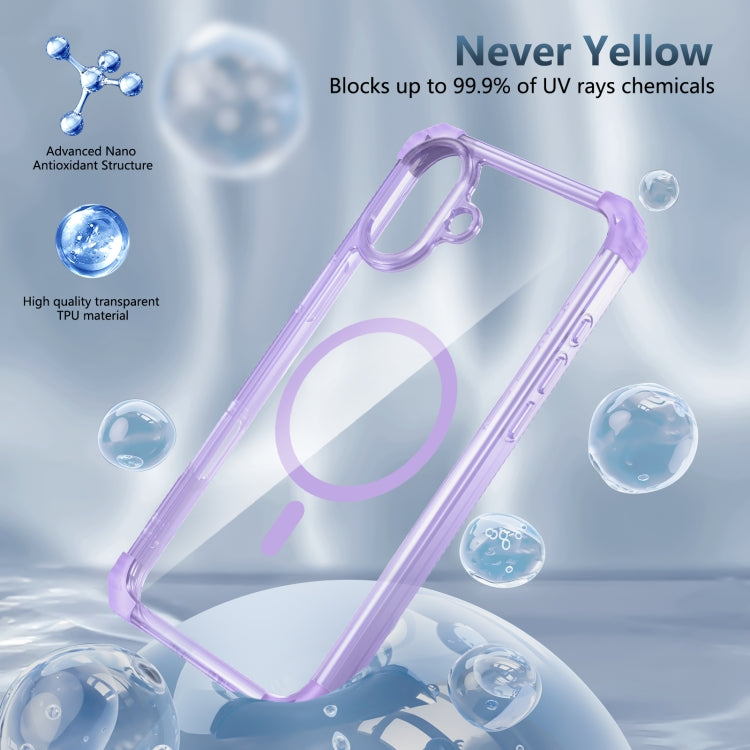 For iPhone 16 Plus Transparent MagSafe Magnetic Phone Case