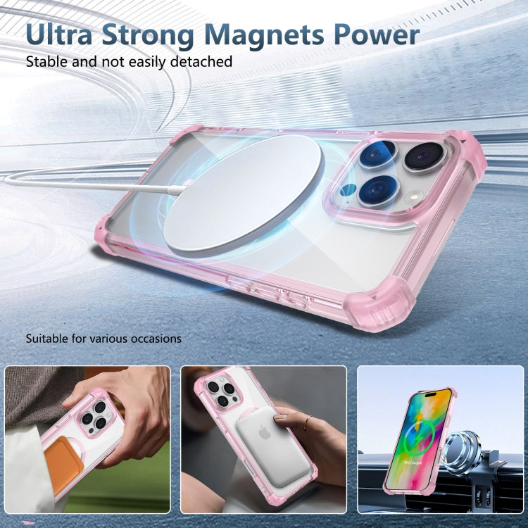 For iPhone 16 Pro Transparent MagSafe Magnetic Phone Case