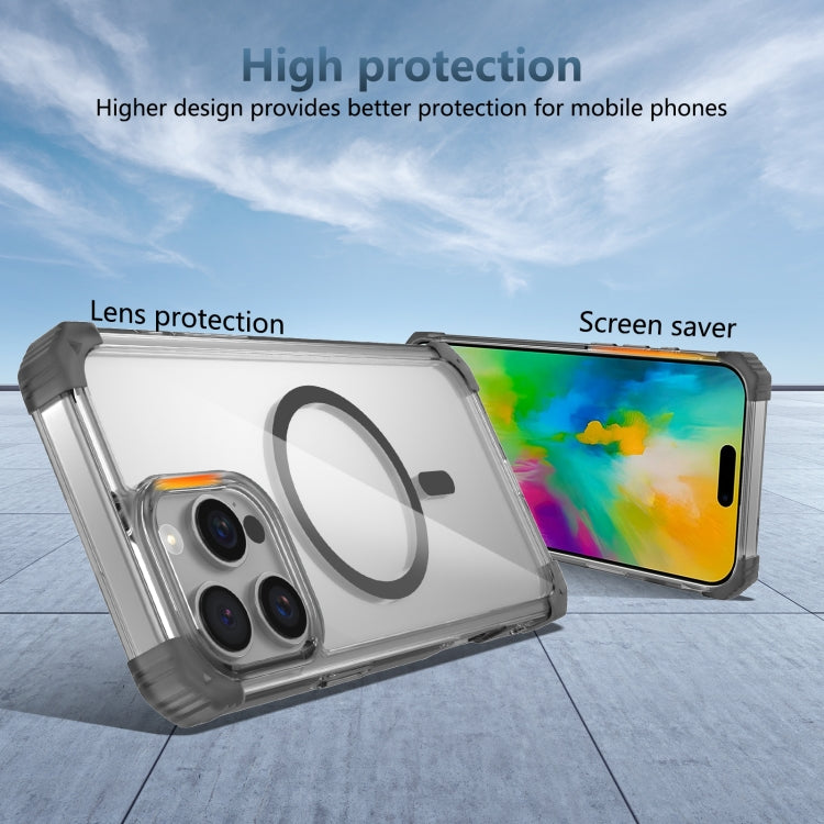 For iPhone 16 Pro Transparent MagSafe Magnetic Phone Case