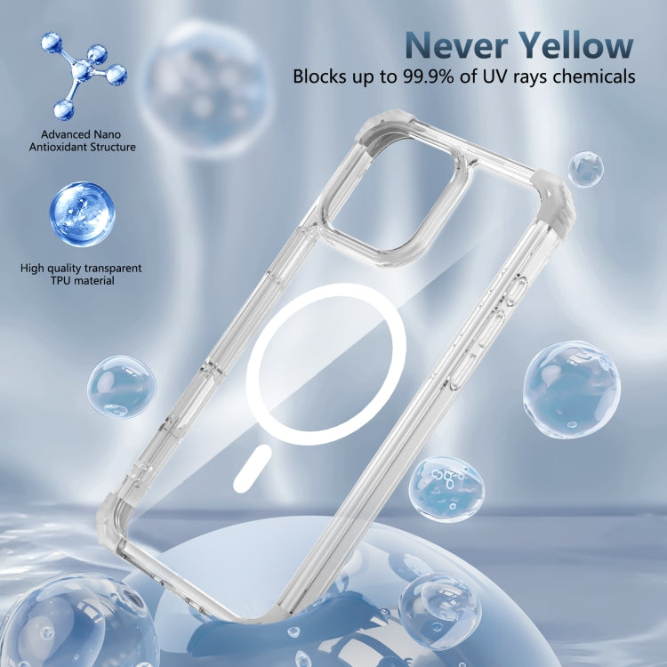 For iPhone 16 Pro Transparent MagSafe Magnetic Phone Case