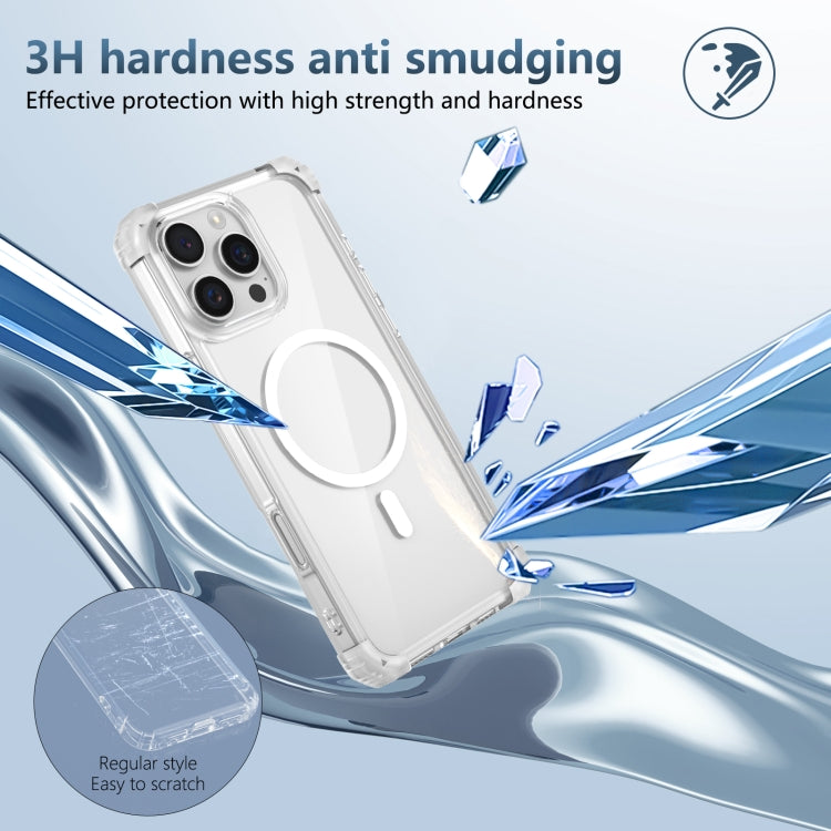 For iPhone 16 Pro Transparent MagSafe Magnetic Phone Case
