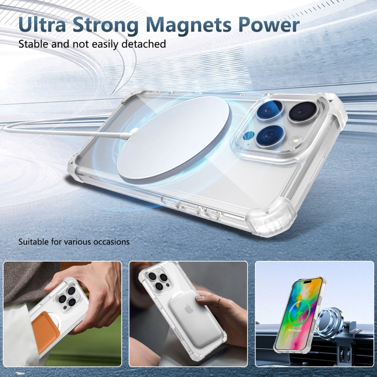 For iPhone 16 Pro Transparent MagSafe Magnetic Phone Case