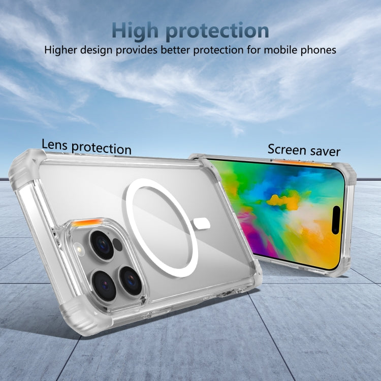 For iPhone 16 Pro Transparent MagSafe Magnetic Phone Case