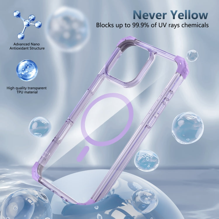 For iPhone 16 Pro Transparent MagSafe Magnetic Phone Case