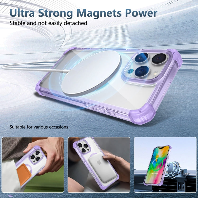 For iPhone 16 Pro Transparent MagSafe Magnetic Phone Case