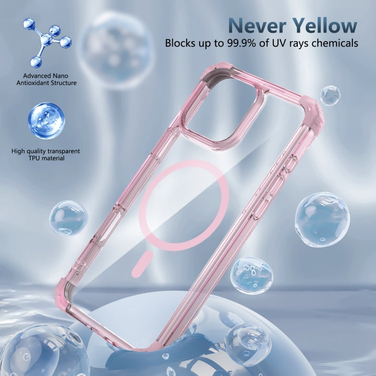 For iPhone 16 Pro Max Transparent MagSafe Magnetic Phone Case