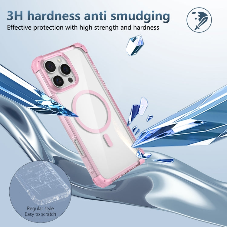 For iPhone 16 Pro Max Transparent MagSafe Magnetic Phone Case