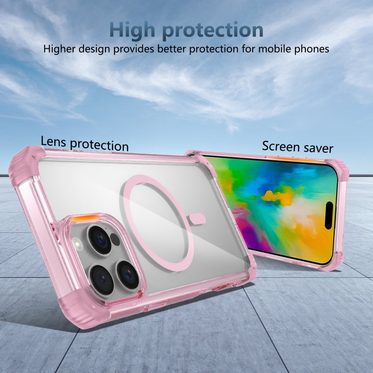 For iPhone 16 Pro Max Transparent MagSafe Magnetic Phone Case