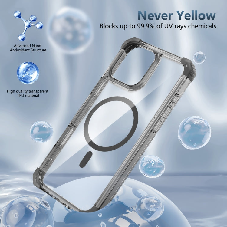 For iPhone 16 Pro Max Transparent MagSafe Magnetic Phone Case