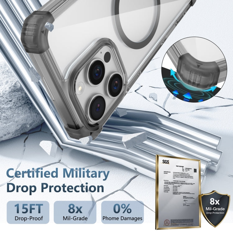 For iPhone 16 Pro Max Transparent MagSafe Magnetic Phone Case