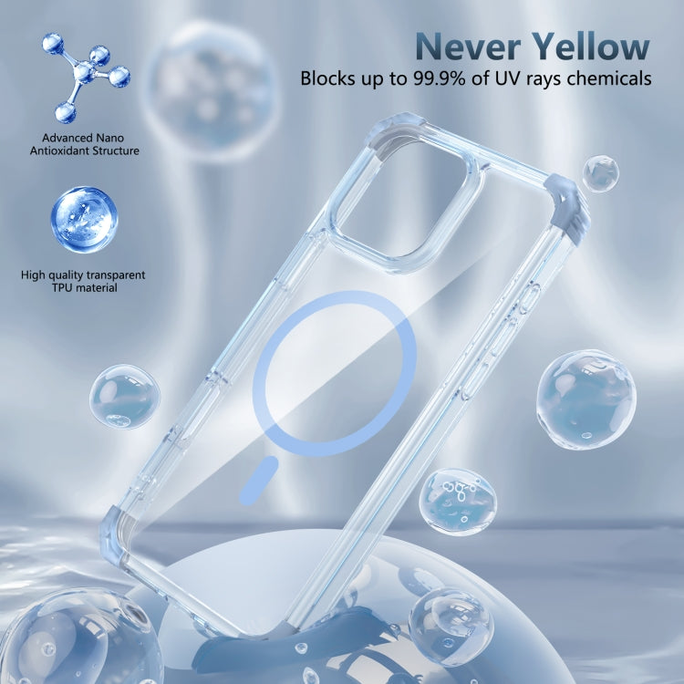 For iPhone 16 Pro Max Transparent MagSafe Magnetic Phone Case