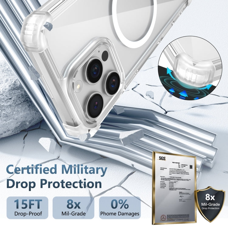 For iPhone 16 Pro Max Transparent MagSafe Magnetic Phone Case