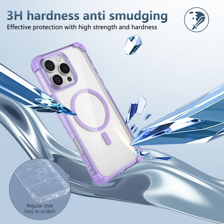 For iPhone 16 Pro Max Transparent MagSafe Magnetic Phone Case