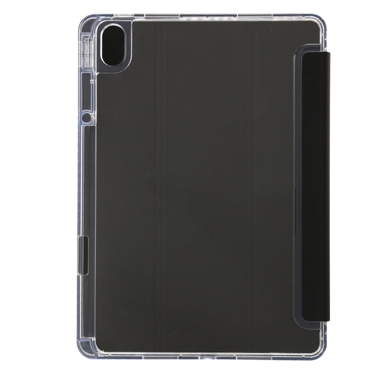 For Huawei MatePad 11.5S Clear Acrylic 3-Fold Leather Tablet Case