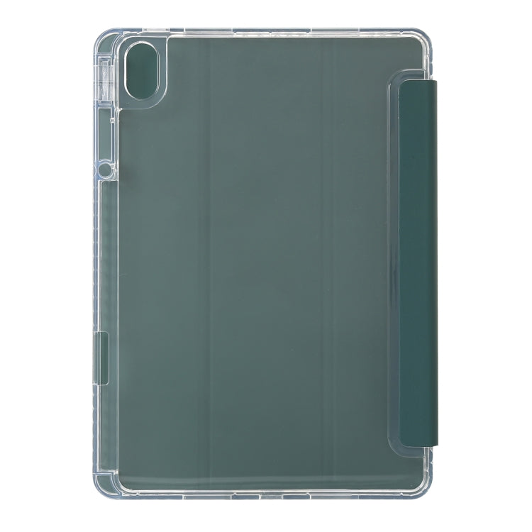 For Huawei MatePad 11.5S Clear Acrylic 3-Fold Leather Tablet Case
