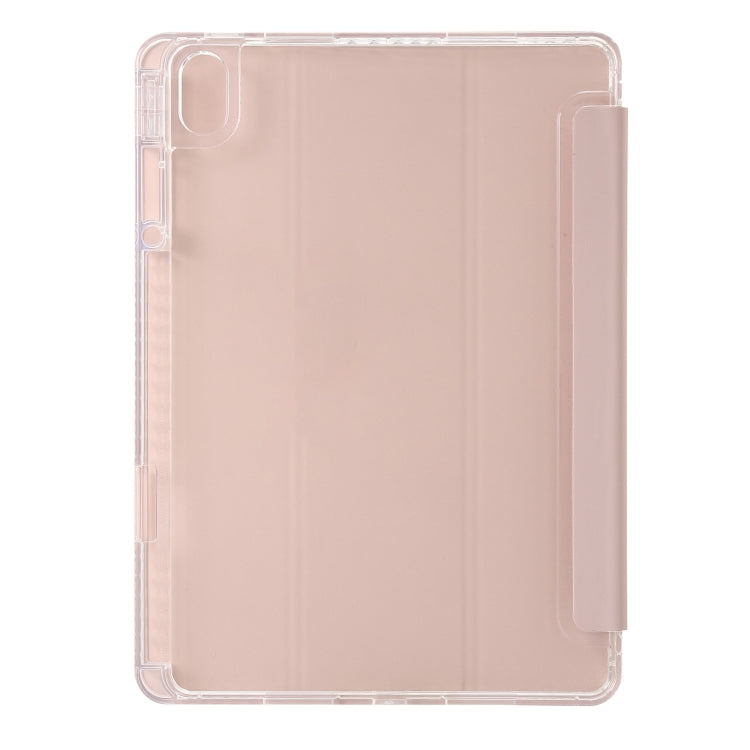 For Huawei MatePad 11.5S Clear Acrylic 3-Fold Leather Tablet Case