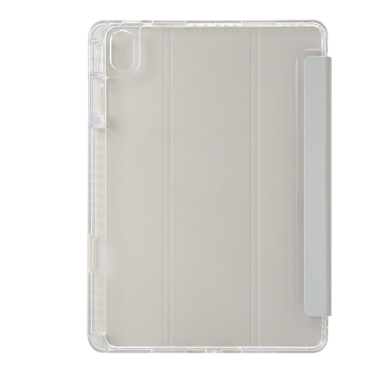 For Huawei MatePad 11.5S Clear Acrylic 3-Fold Leather Tablet Case