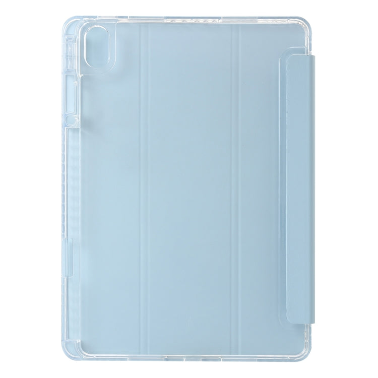 For Huawei MatePad 11.5S Clear Acrylic 3-Fold Leather Tablet Case