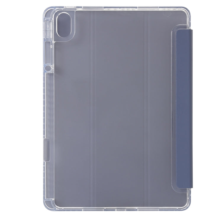 For Huawei MatePad 11.5S Clear Acrylic 3-Fold Leather Tablet Case