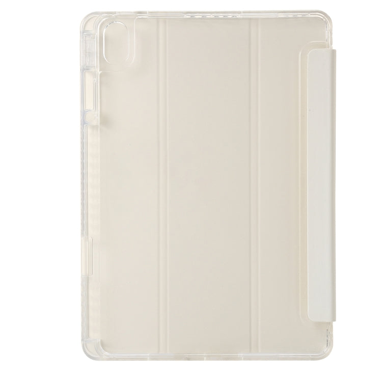 For Huawei MatePad 11.5S Clear Acrylic 3-Fold Leather Tablet Case