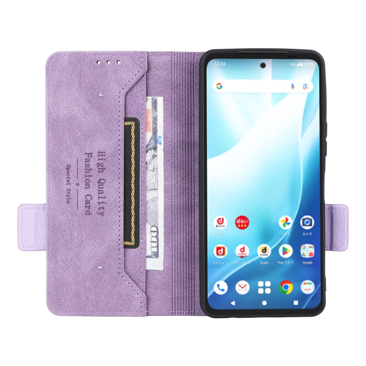 For Fujitsu Arrows F-51E We2 Plus Magnetic Clasp Leather Phone Case