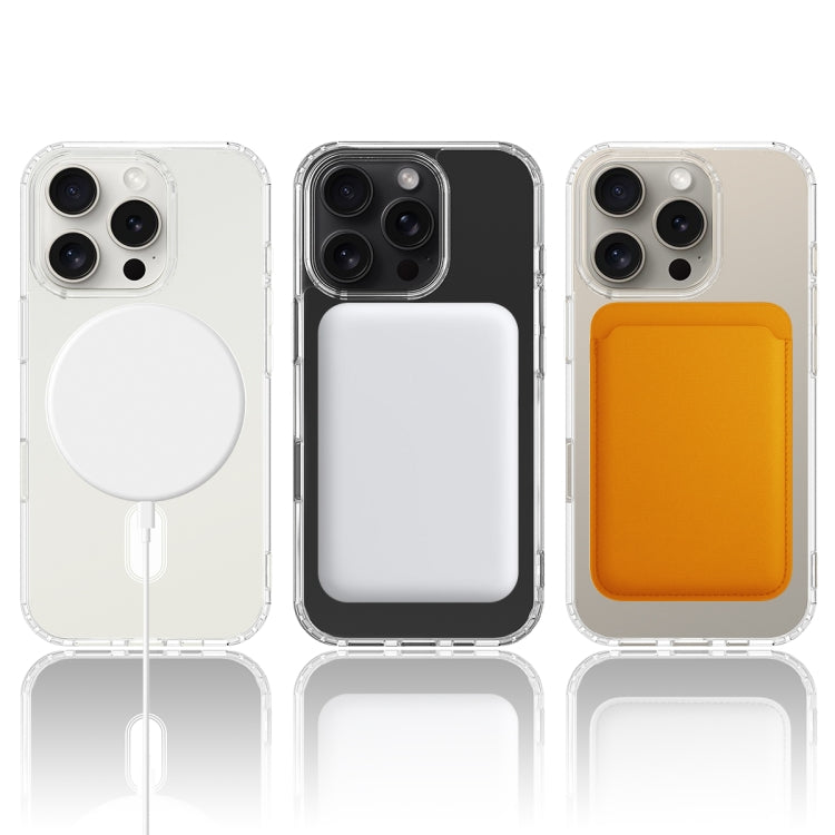For iPhone 16 Pro Max MagSafe Clear Acrylic PC Hybrid TPU Phone Case - Transparent