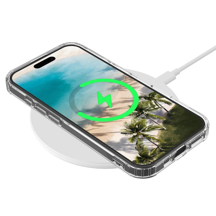 For iPhone 16 Plus MagSafe Clear Acrylic PC Hybrid TPU Phone Case - Transparent