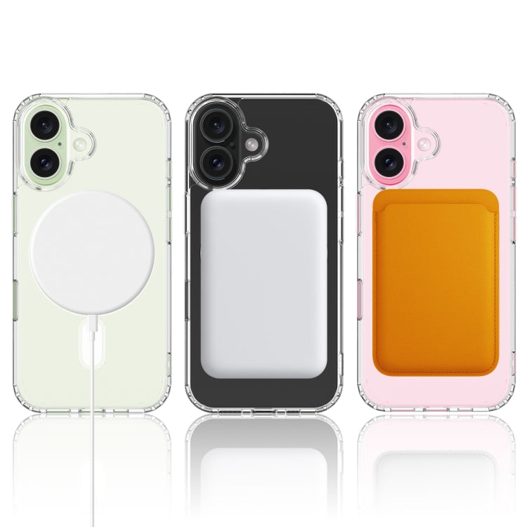 For iPhone 16 Plus MagSafe Clear Acrylic PC Hybrid TPU Phone Case - Transparent